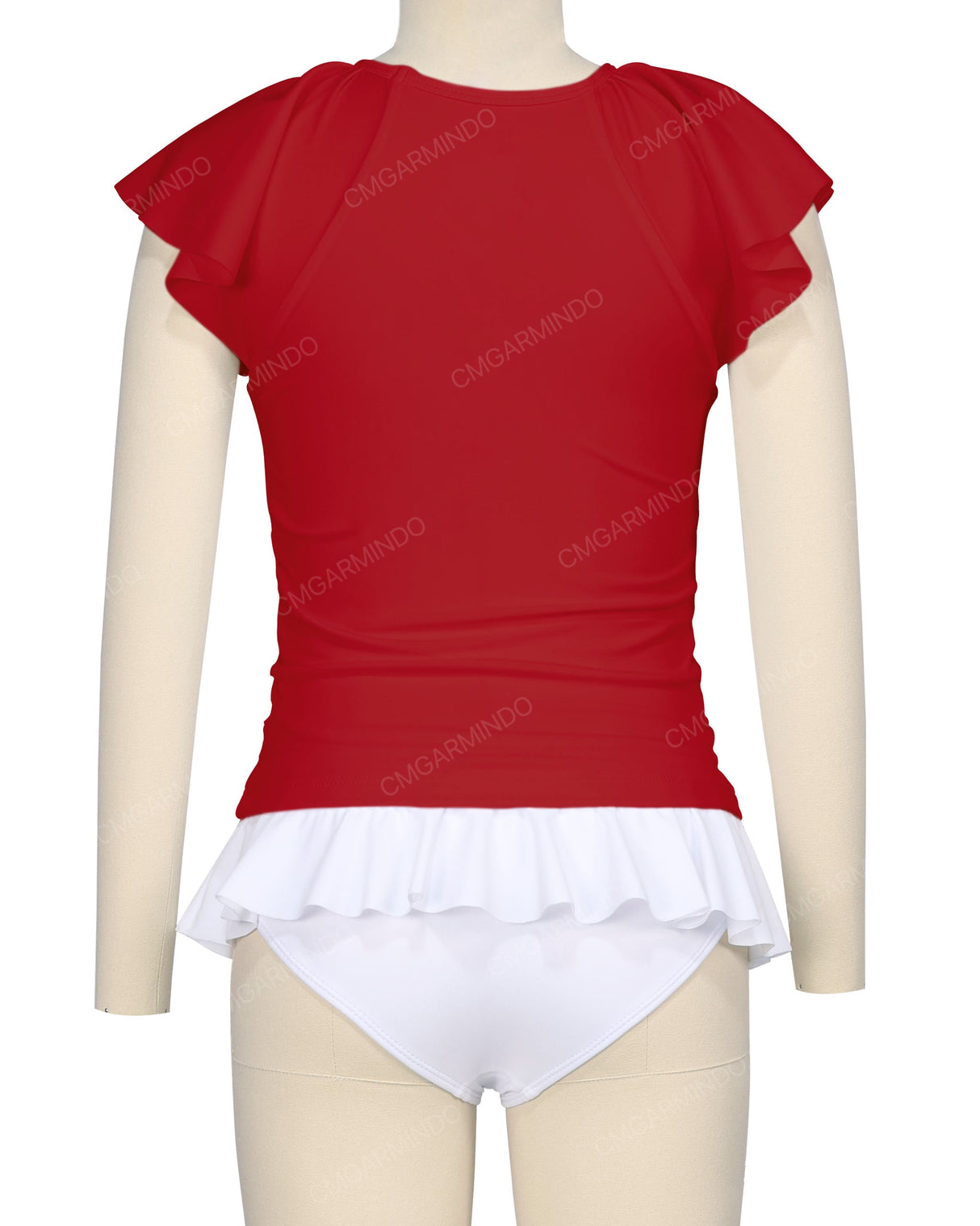 Flounce Sleeve Raglan Crop Top