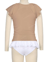 Flounce Sleeve Raglan Crop Top