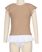 Flounce Sleeve Raglan Crop Top