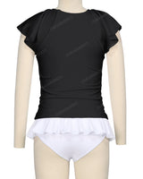 Flounce Sleeve Raglan Crop Top