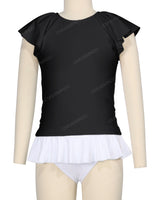 Flounce Sleeve Raglan Crop Top