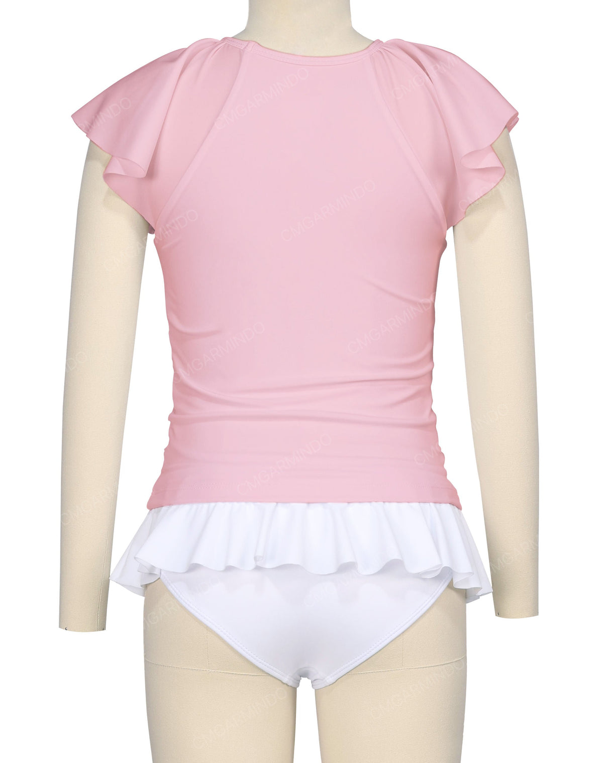 Flounce Sleeve Raglan Crop Top