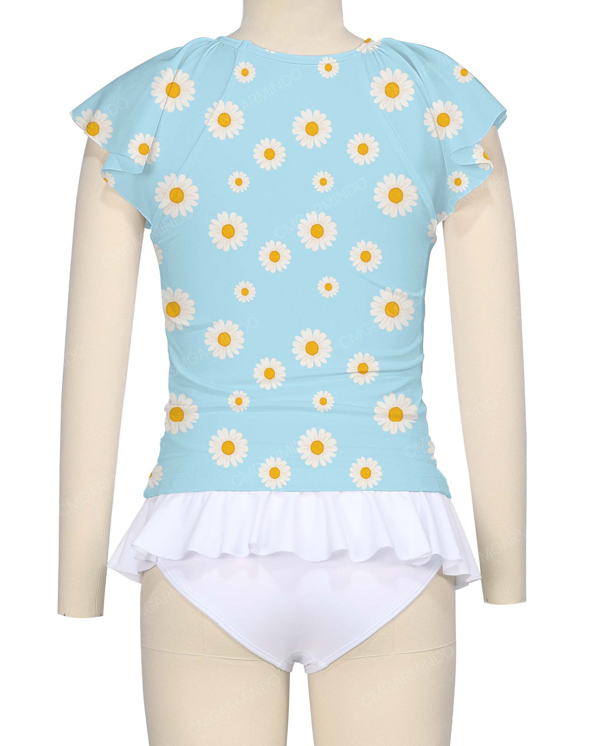 Flounce Sleeve Raglan Crop Top
