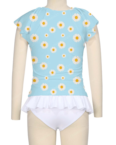 Flounce Sleeve Raglan Crop Top