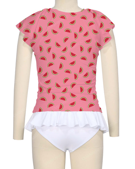 Flounce Sleeve Raglan Crop Top