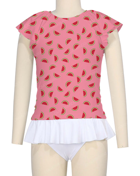 Flounce Sleeve Raglan Crop Top