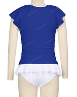 Flounce Sleeve Raglan Crop Top