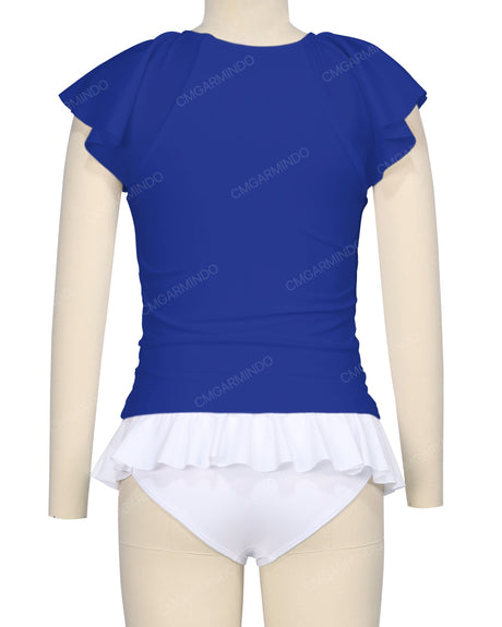 Flounce Sleeve Raglan Crop Top