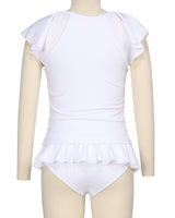 Flounce Sleeve Raglan Crop Top