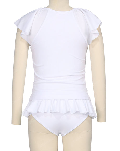 Flounce Sleeve Raglan Crop Top