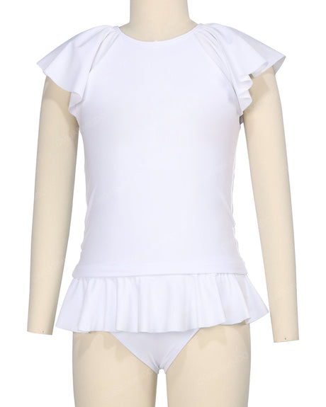Flounce Sleeve Raglan Crop Top