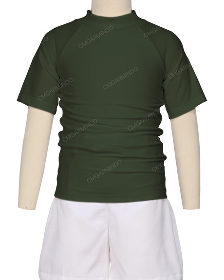 Short Sleeve Zip Back Raglan Rashie