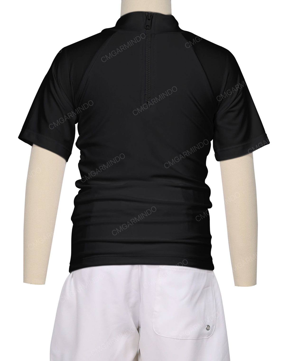 Short Sleeve Zip Back Raglan Rashie