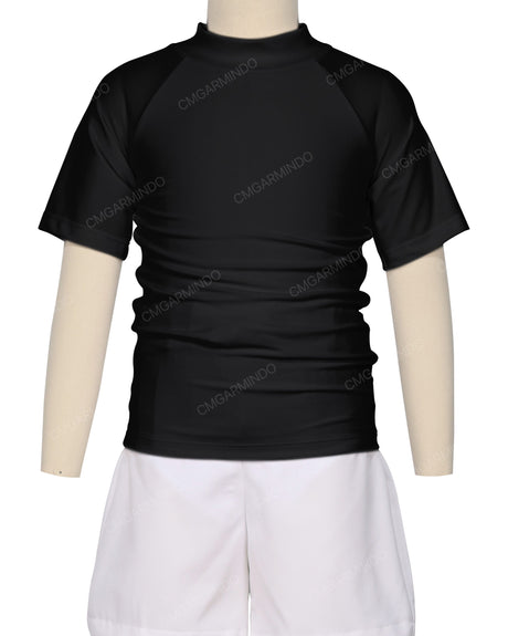 Short Sleeve Zip Back Raglan Rashie