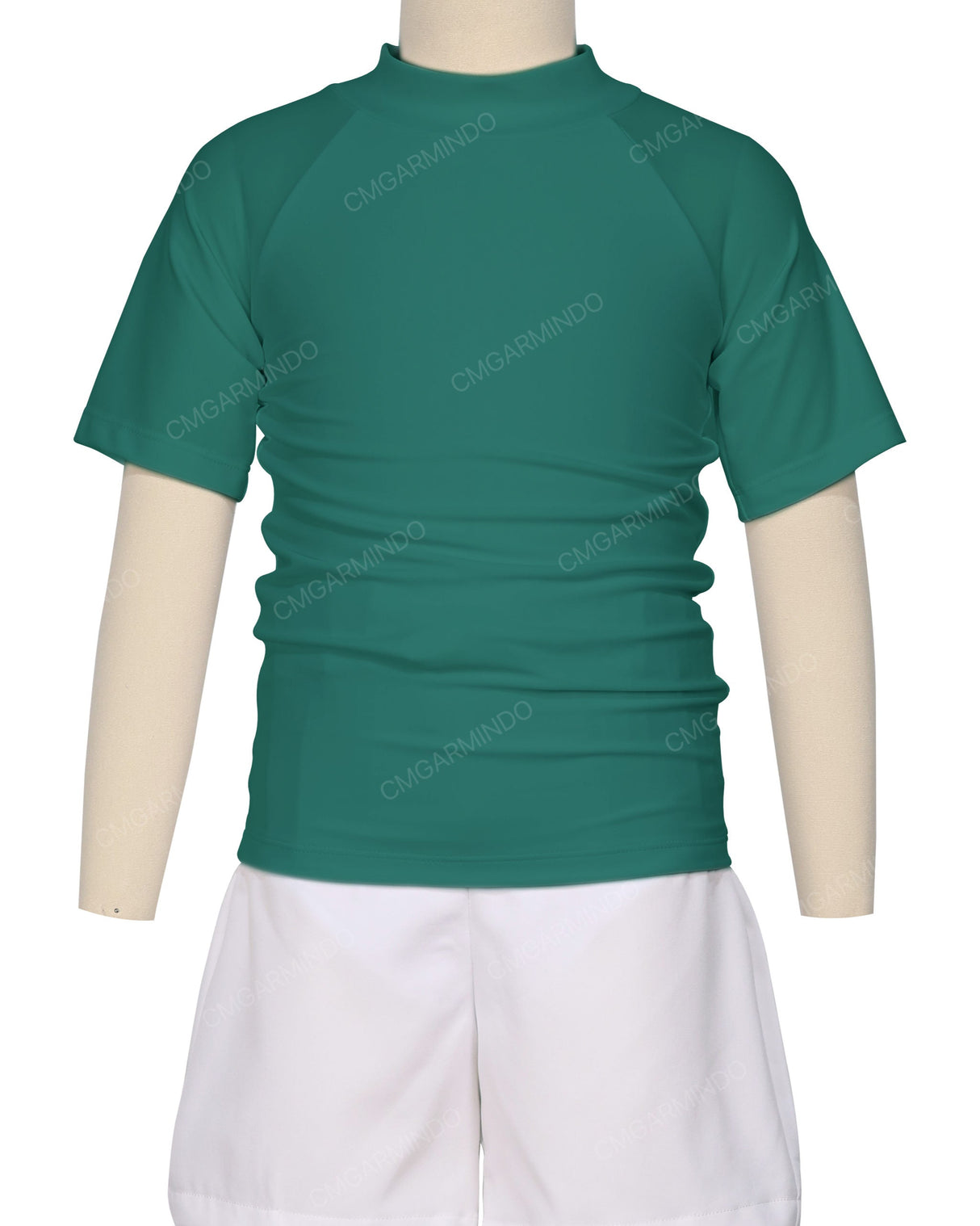 Short Sleeve Zip Back Raglan Rashie