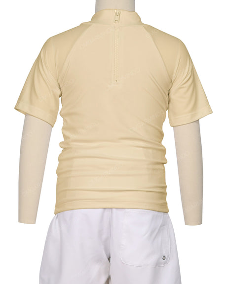 Short Sleeve Zip Back Raglan Rashie