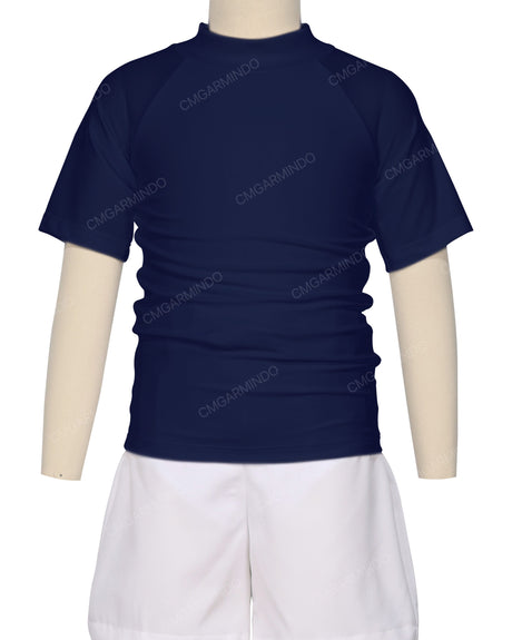 Short Sleeve Zip Back Raglan Rashie