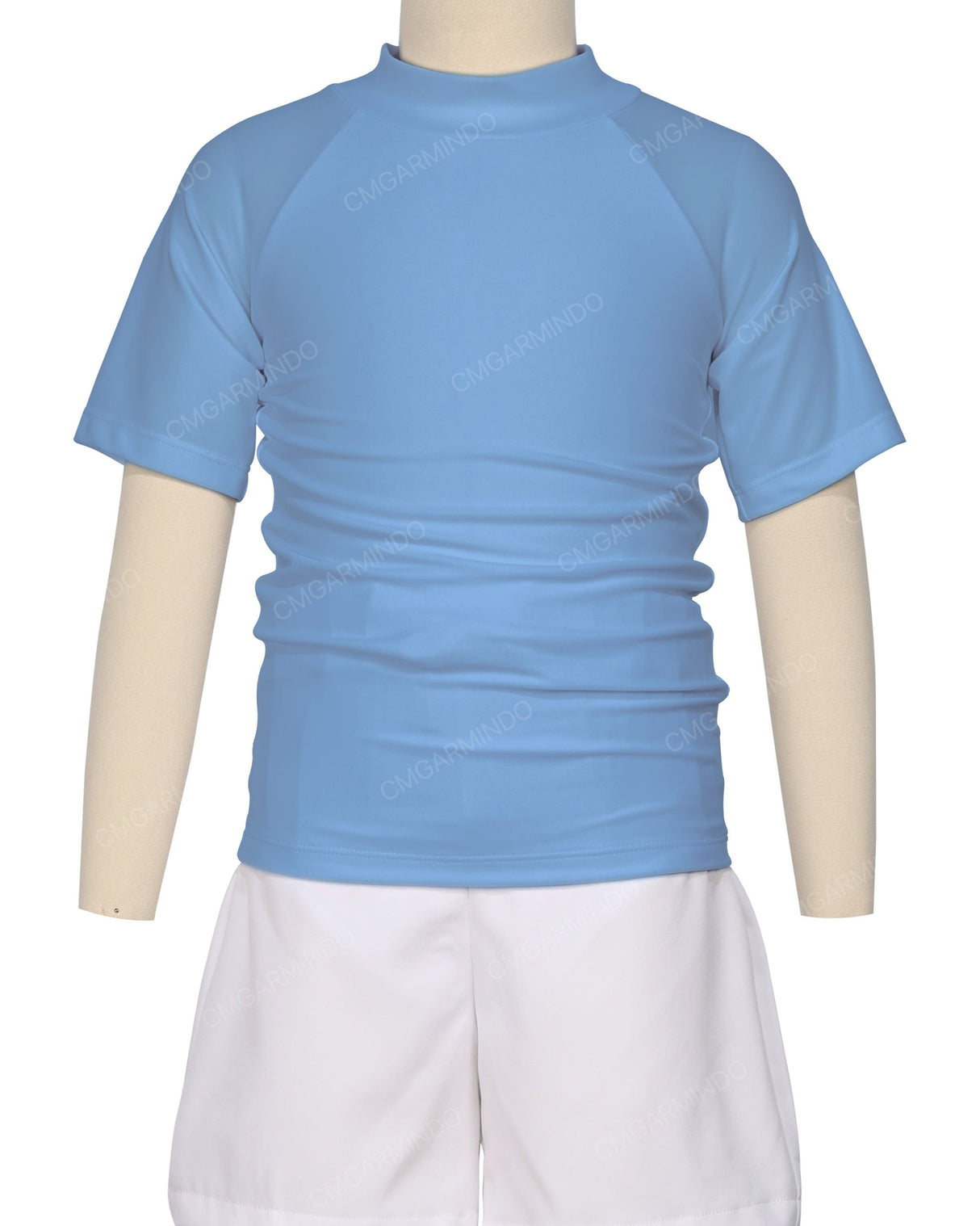 Short Sleeve Zip Back Raglan Rashie