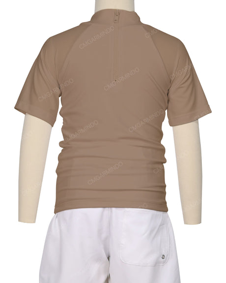 Short Sleeve Zip Back Raglan Rashie