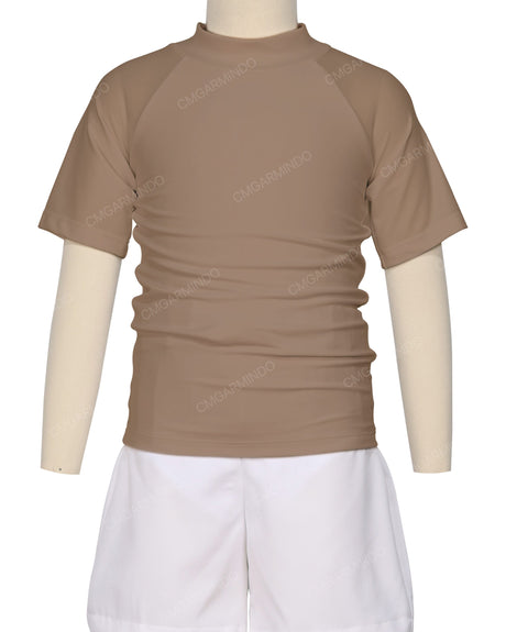 Short Sleeve Zip Back Raglan Rashie