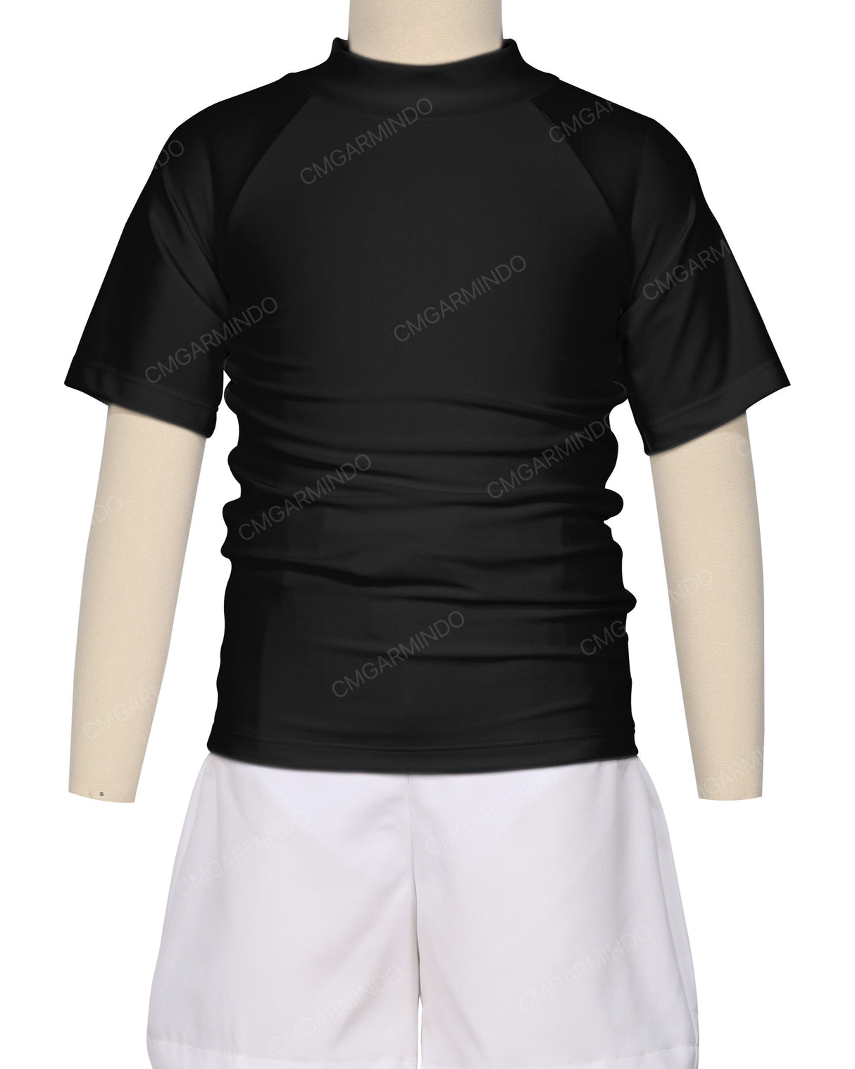 Short Sleeve Zip Back Raglan Rashie