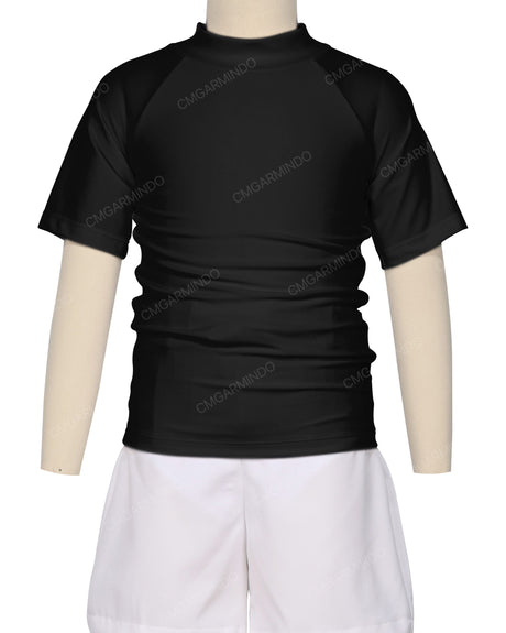 Short Sleeve Zip Back Raglan Rashie