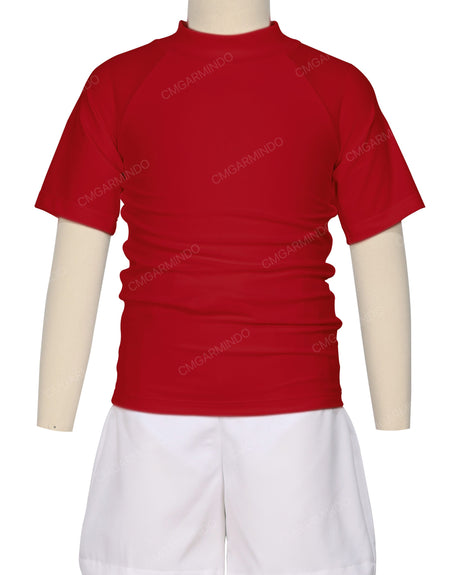 Short Sleeve Zip Back Raglan Rashie