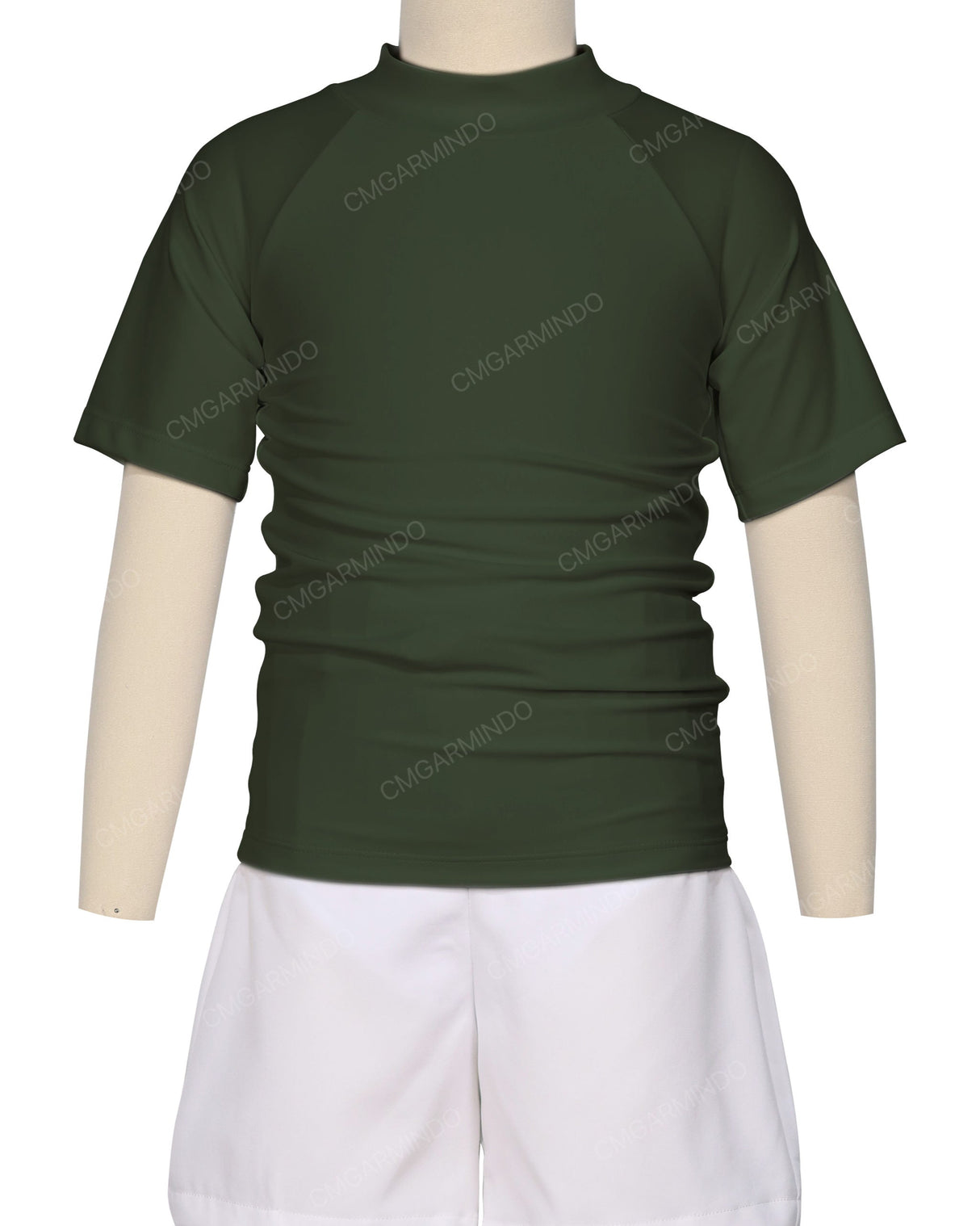 Short Sleeve Zip Back Raglan Rashie