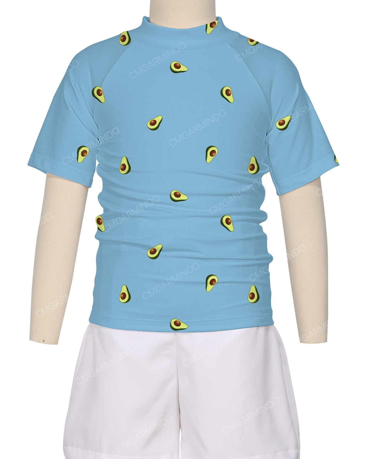 Short Sleeve Zip Back Raglan Rashie