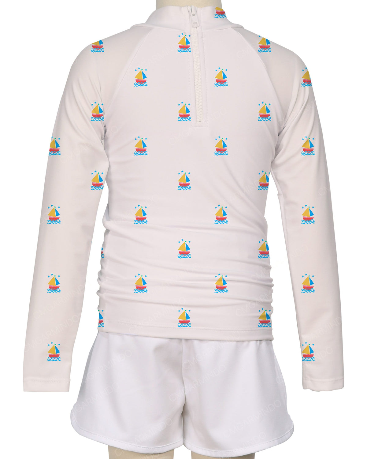 Short Sleeve Zip Back Raglan Rashie