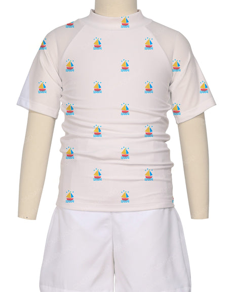 Short Sleeve Zip Back Raglan Rashie