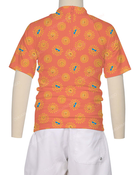 Short Sleeve Zip Back Raglan Rashie