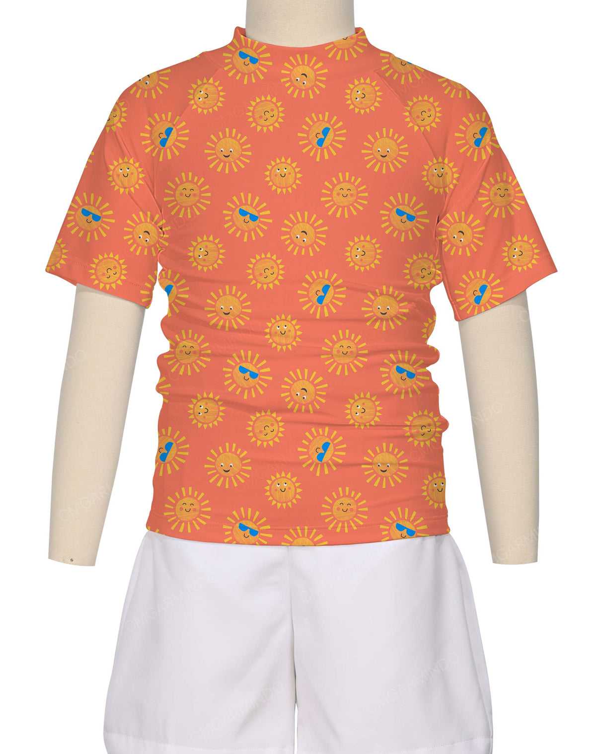 Short Sleeve Zip Back Raglan Rashie