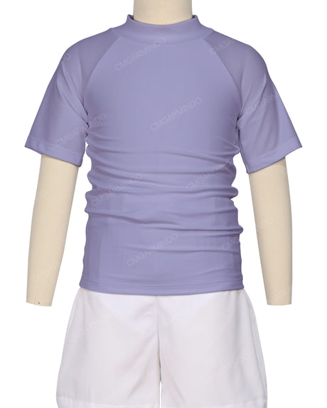 Short Sleeve Zip Back Raglan Rashie