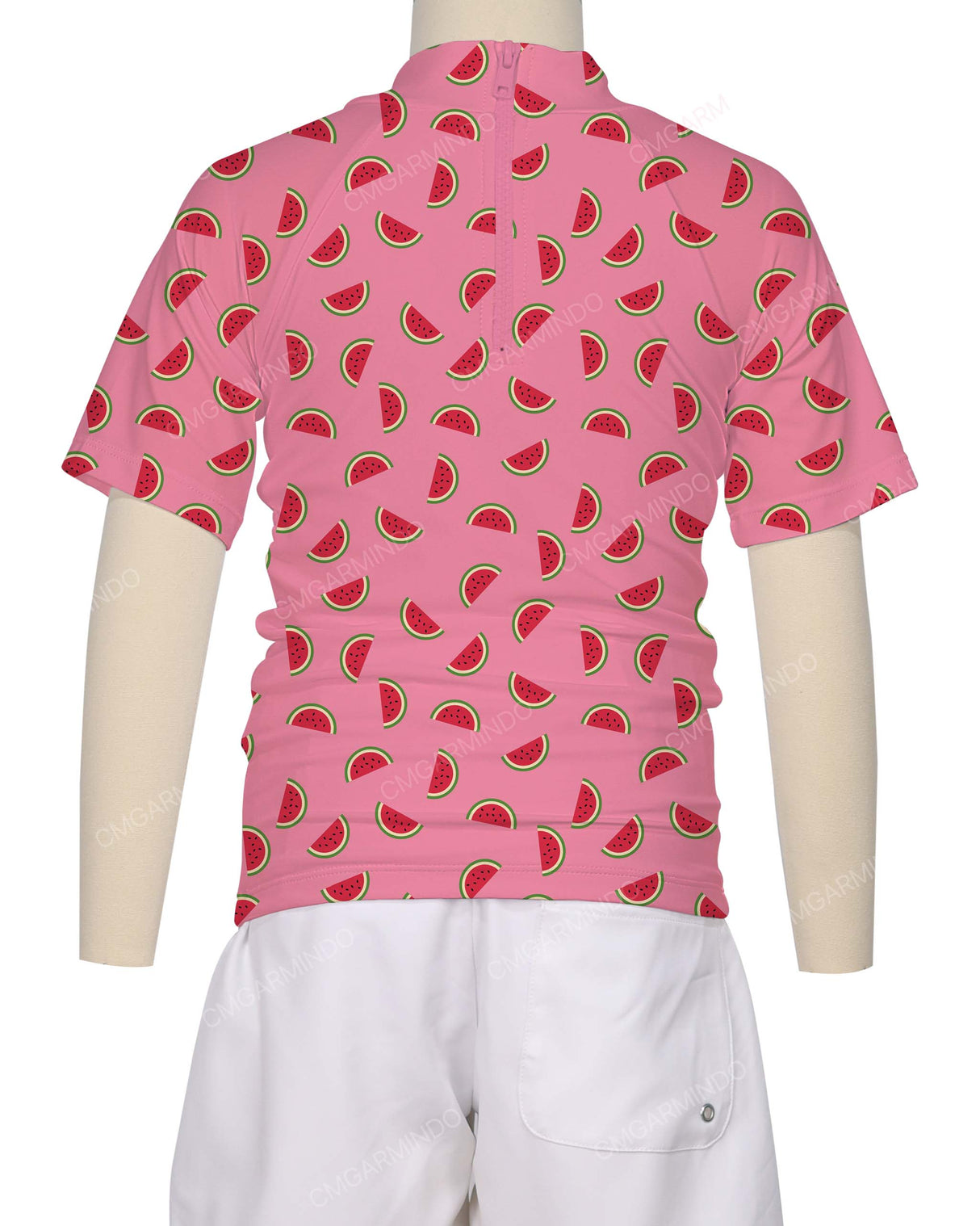 Short Sleeve Zip Back Raglan Rashie