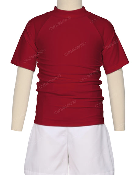 Short Sleeve Zip Back Raglan Rashie
