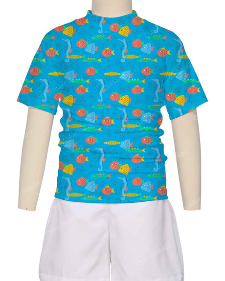 Short Sleeve Zip Back Raglan Rashie