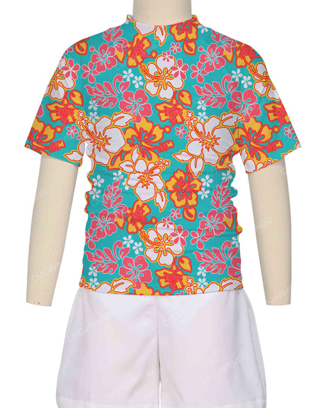 Short Sleeve Zip Back Raglan Rashie