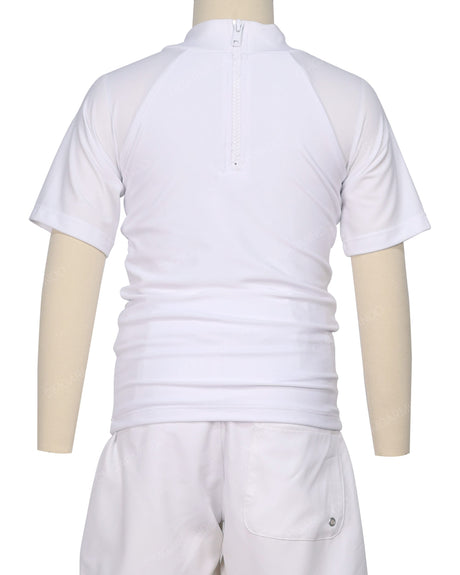 Short Sleeve Zip Back Raglan Rashie