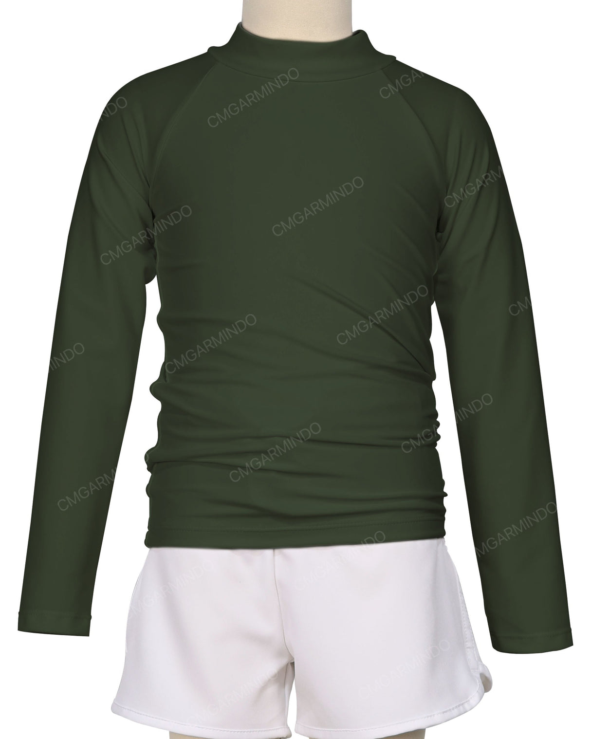 Long Sleeve Zip Back Raglan Rashie