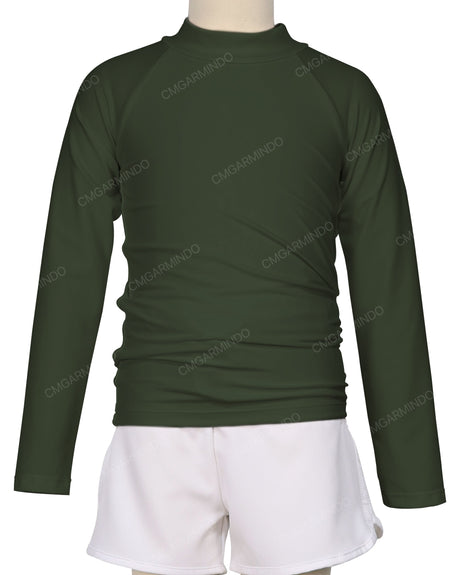 Long Sleeve Zip Back Raglan Rashie