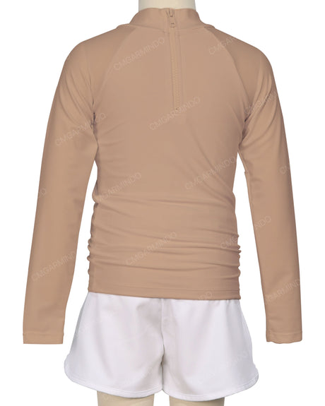 Long Sleeve Zip Back Raglan Rashie