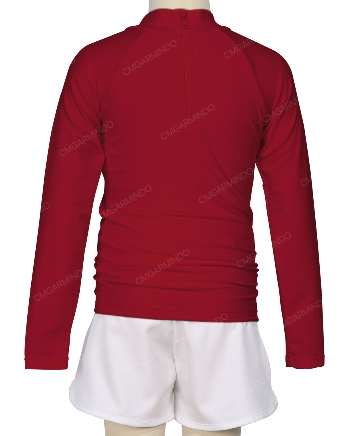 Long Sleeve Zip Back Raglan Rashie