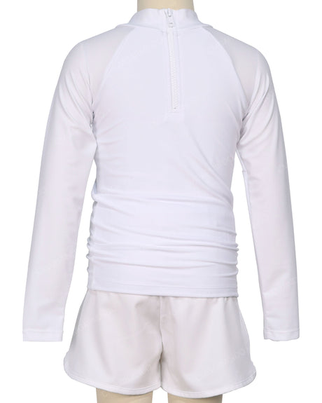 Long Sleeve Zip Back Raglan Rashie