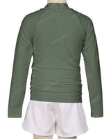 Long Sleeve Zip Back Raglan Rashie