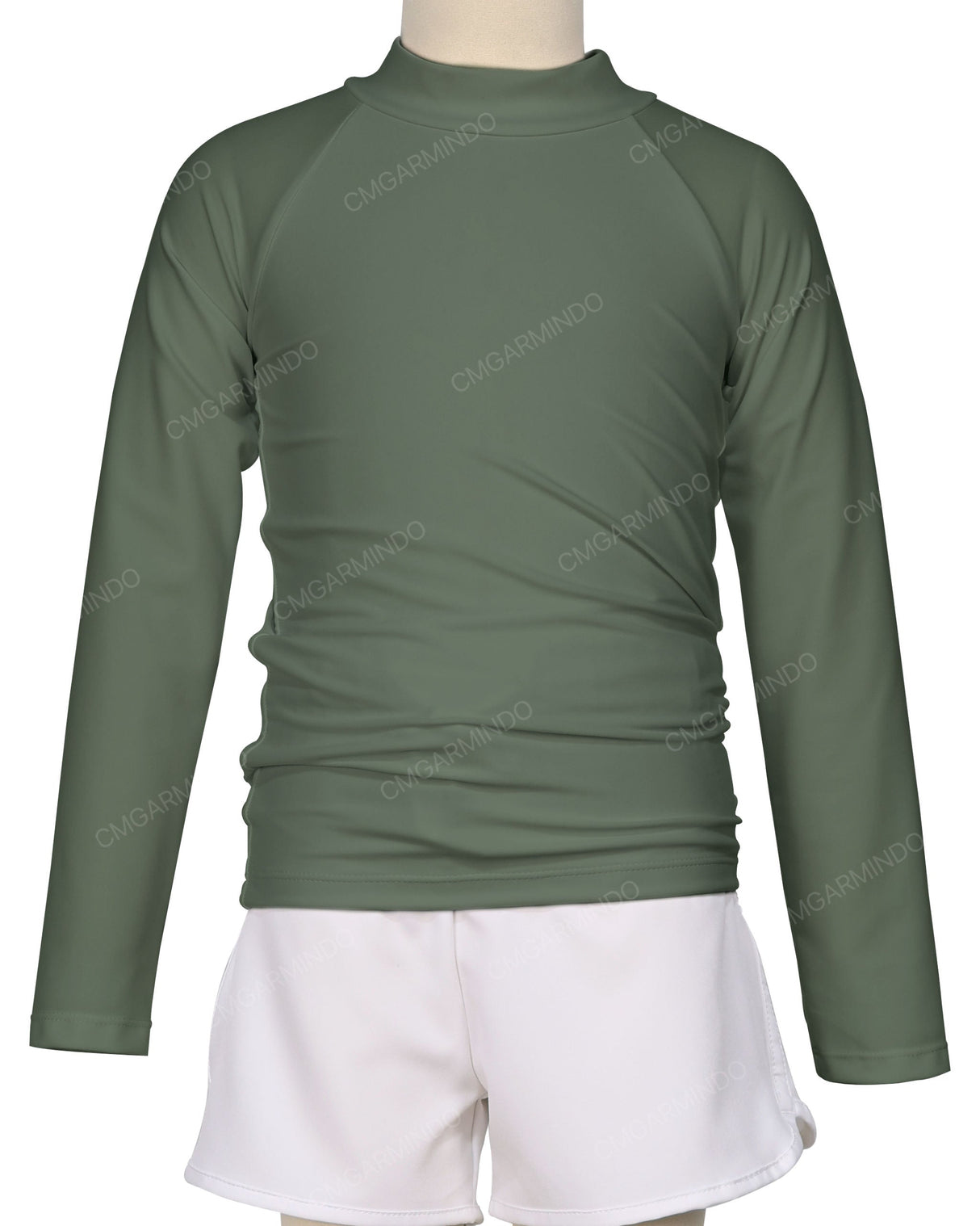 Long Sleeve Zip Back Raglan Rashie
