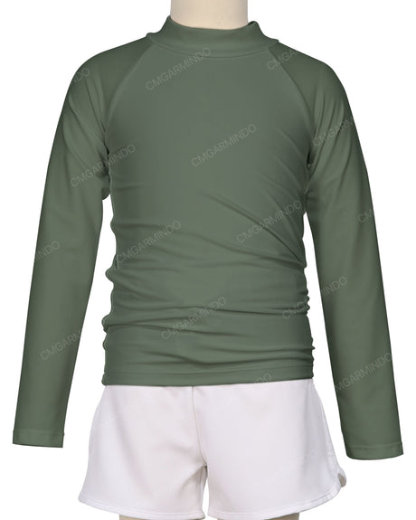 Long Sleeve Zip Back Raglan Rashie