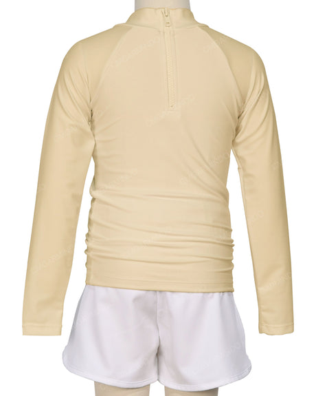 Long Sleeve Zip Back Raglan Rashie