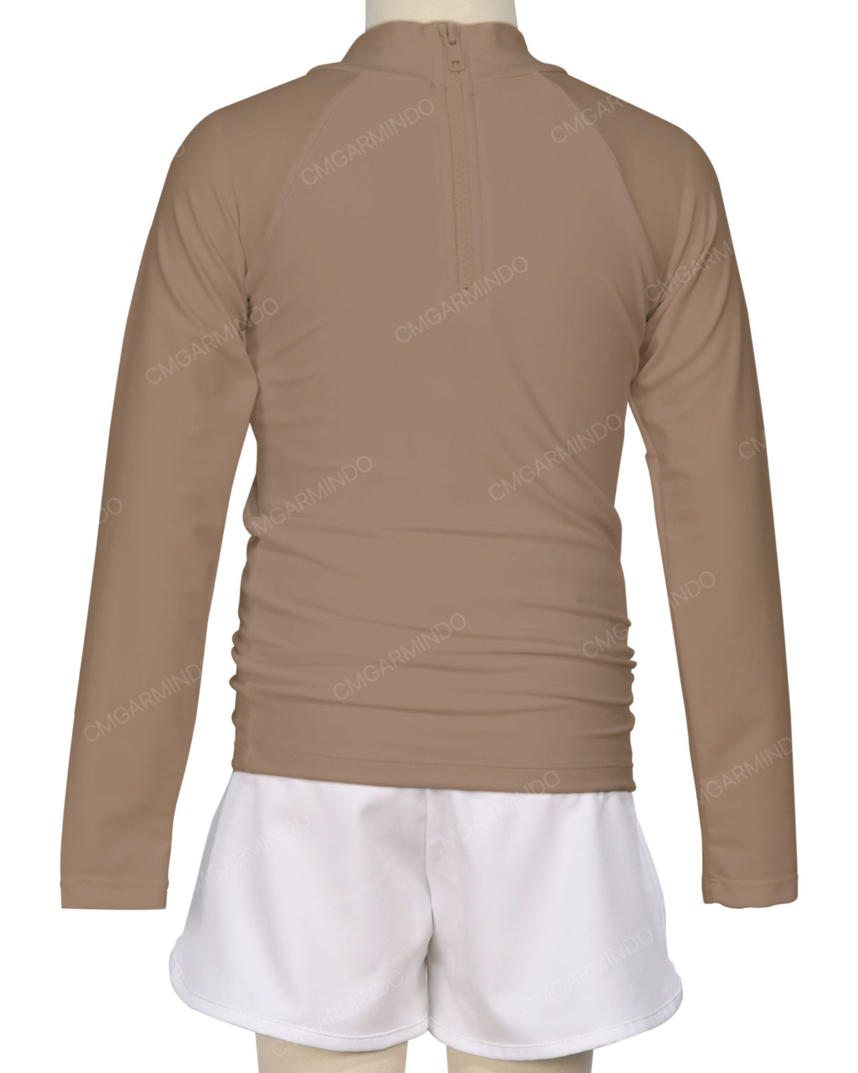 Long Sleeve Zip Back Raglan Rashie