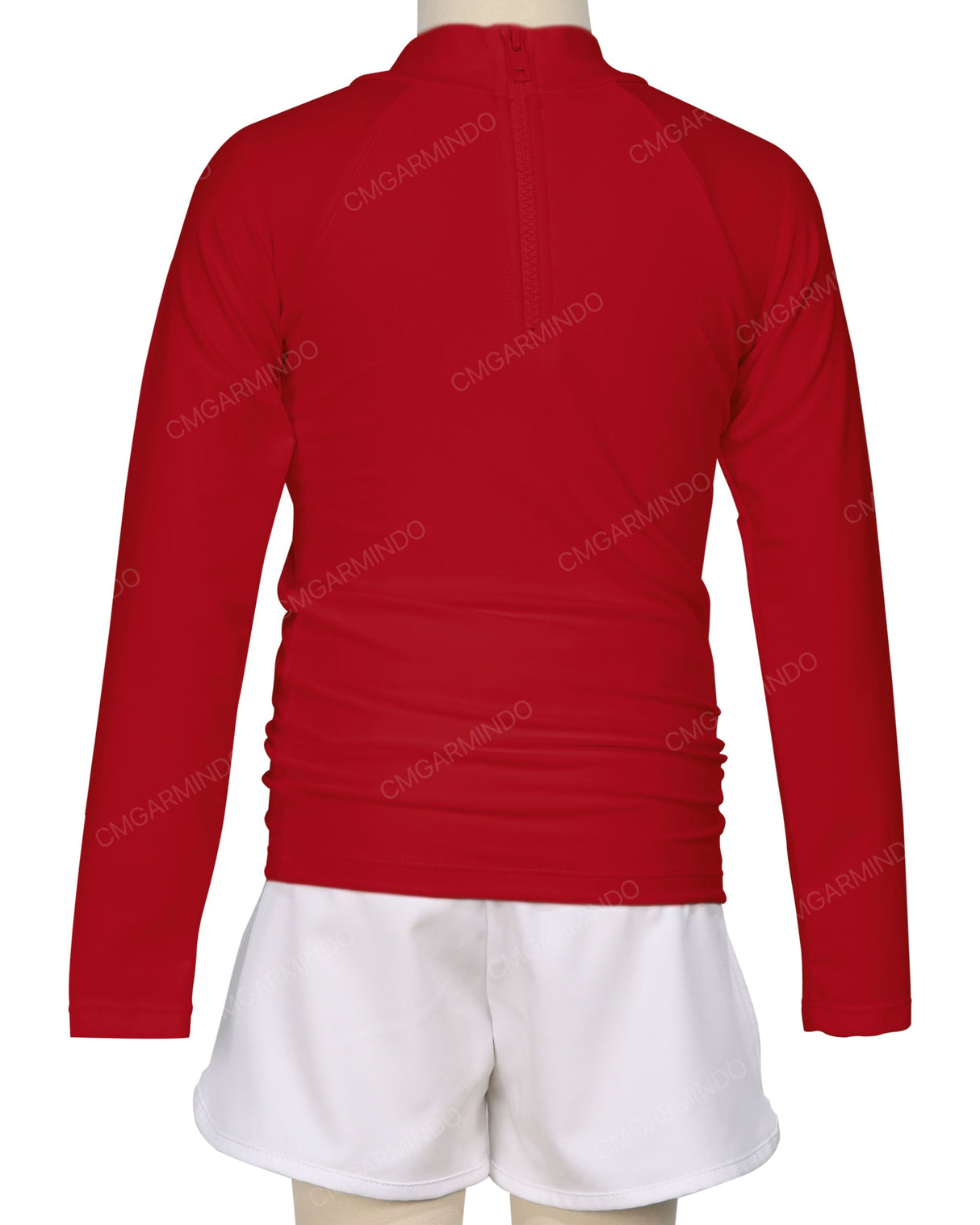 Long Sleeve Zip Back Raglan Rashie